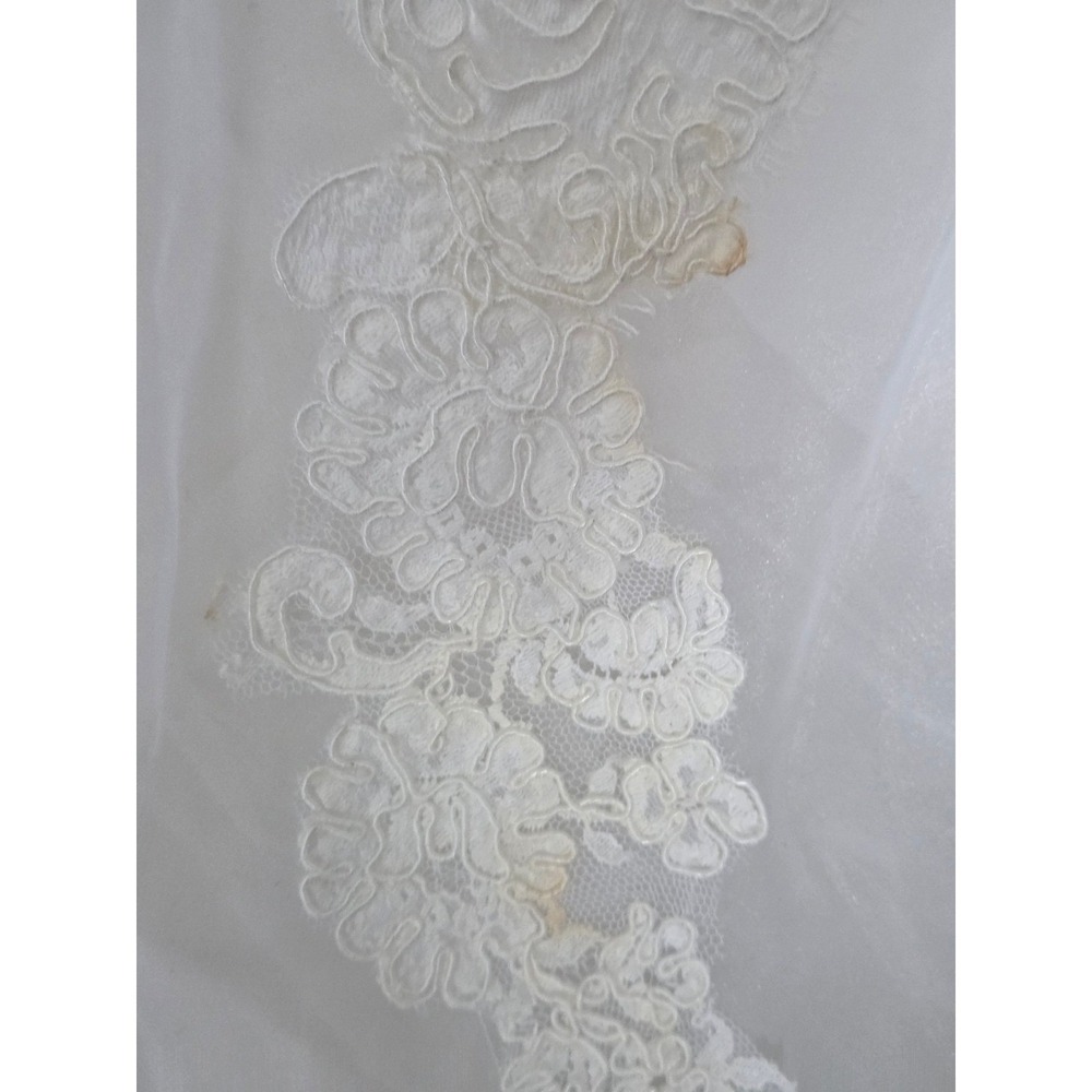 Eve of Milady Ivory Pearl Lace Puff Sleeve Gown Size 12 Bridgerton Regency Glam - Picture 4 of 13
